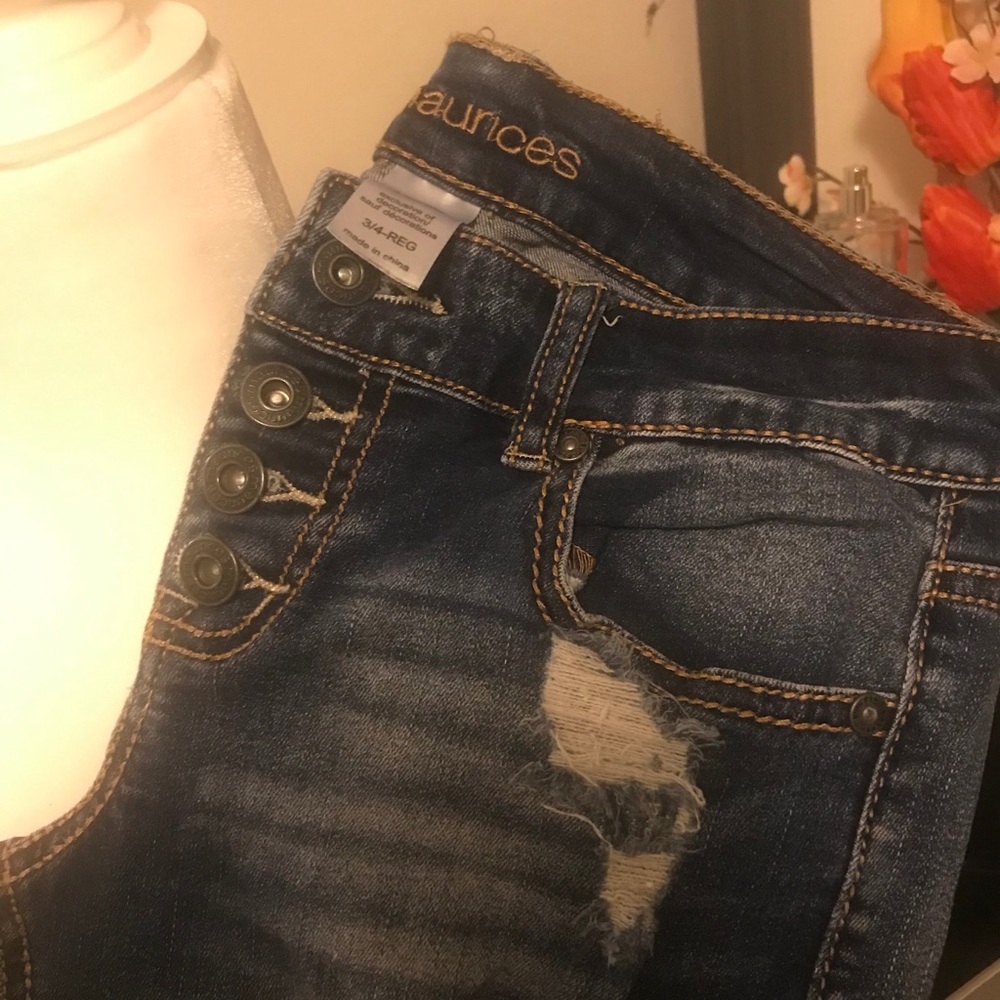 Button Fly Destructed Jeggings